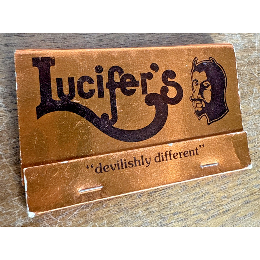 Lucifer’s Dallas Matchbook Adult Club and Disco Texas Unused Vintage Ephemera